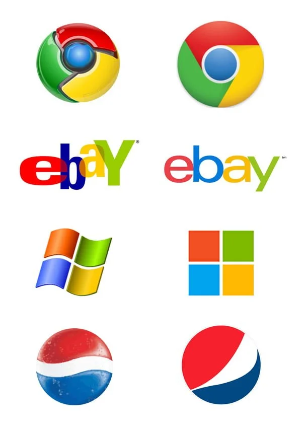 flat-vs-realistic-logos