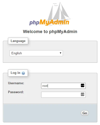 ورود به phpmyadmin