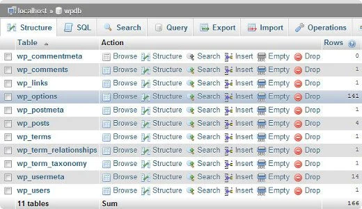 table listed in phpmyadmin