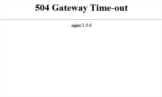 ارور 504 Gateway Timeout