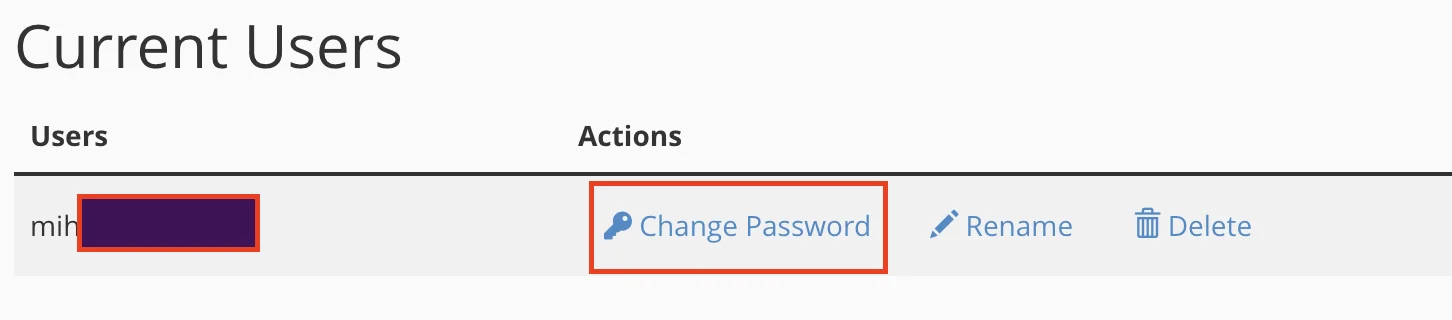 change password