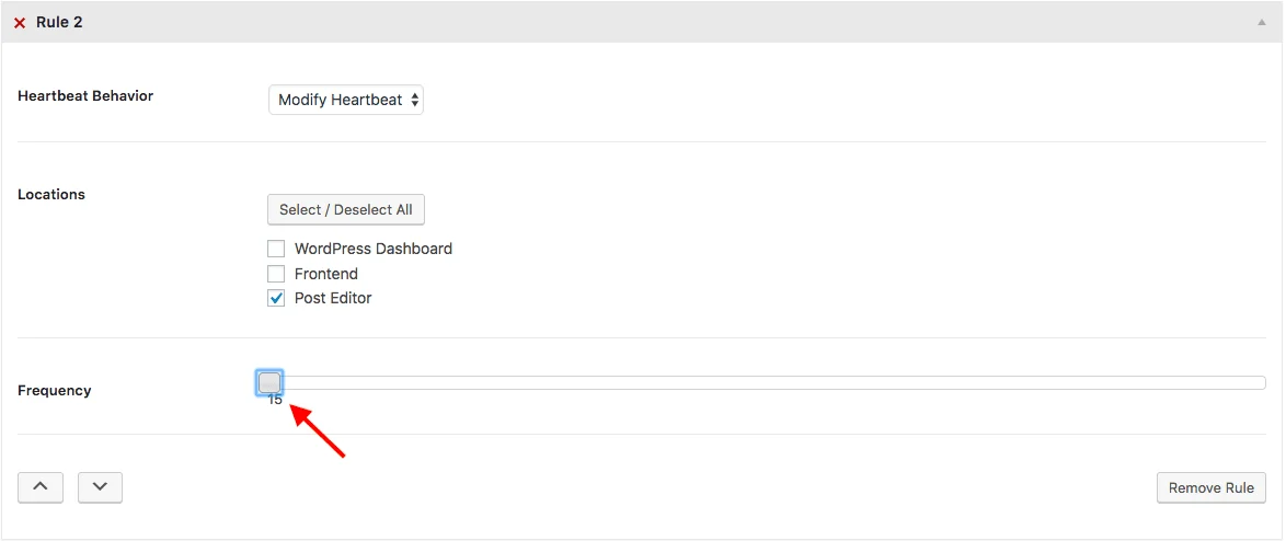 تغییر فرکانس زمانی Heartbeat وردپرس