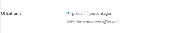 Image Watermark Position offset unit