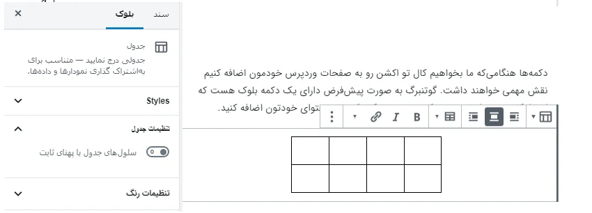 ویرایش جداول در وردپرس