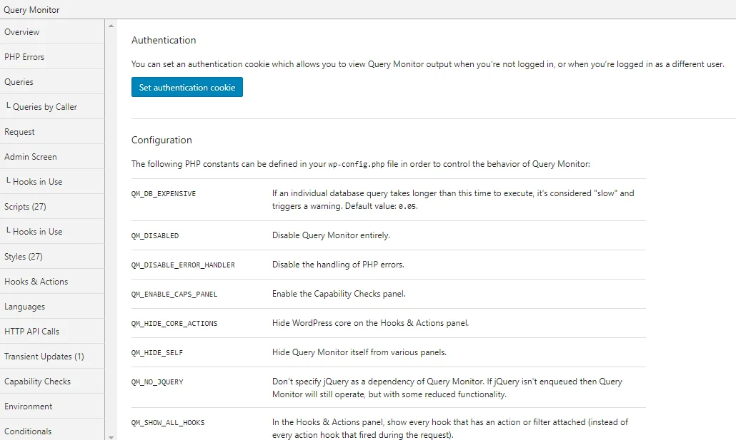 نمایش کوئری توسط افزونه Query Monitor