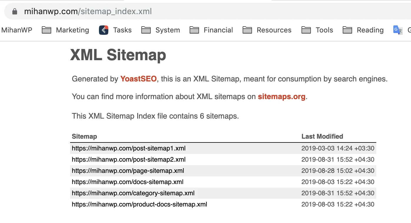 نقشه xml سایت شما