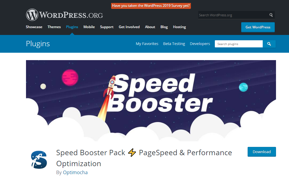 صفحه افزونه Speed Booster Pack