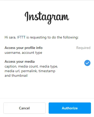 اتصال سرویس اینستاگرام در سایت IFTTT