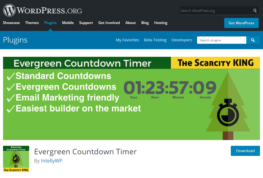 افزونه Evergreen Countdown Timer 
