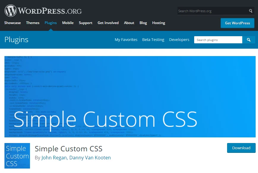 افزونه Simple Custom CSS 