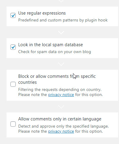 پیکربندی Antispam filter  