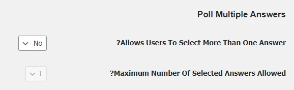 قسمت Poll Multiple Answers در افزونه wp-polls