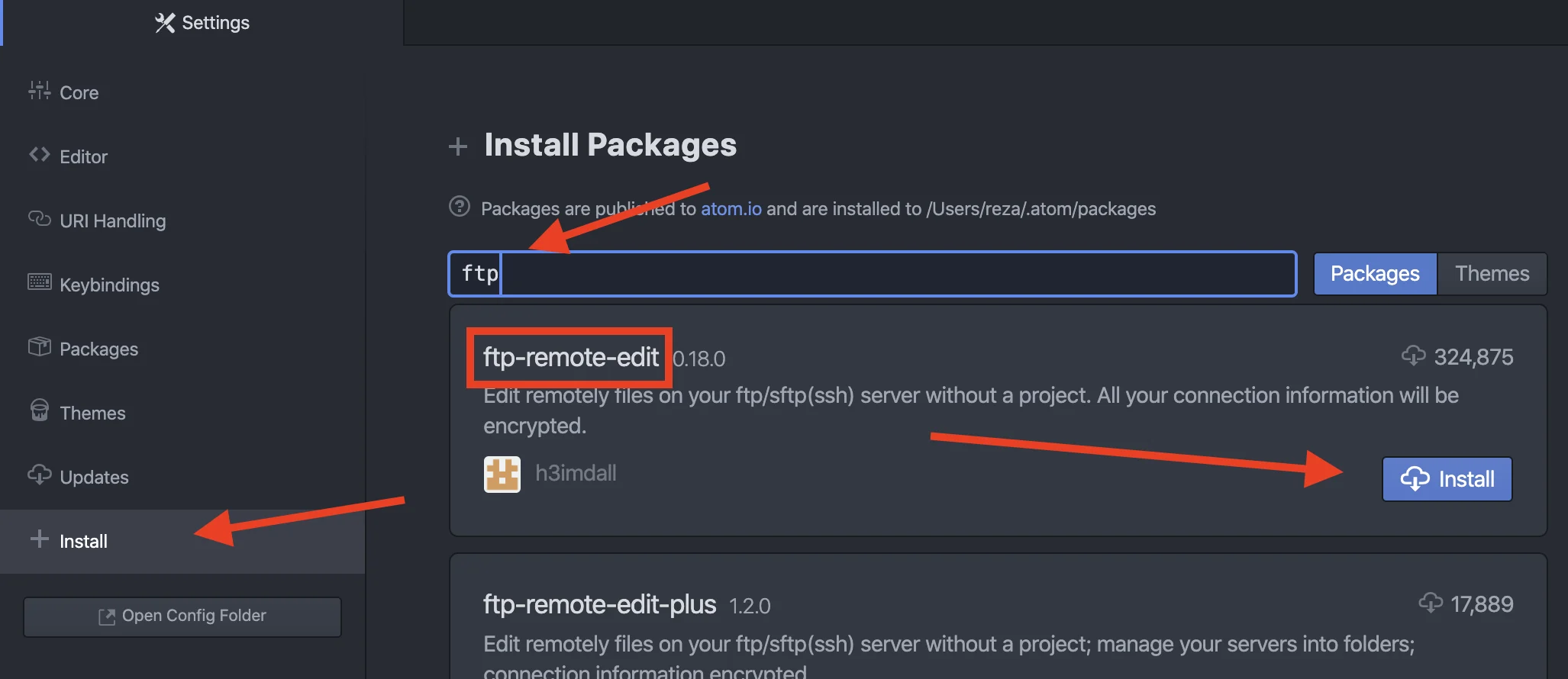 پکیج remote ftp