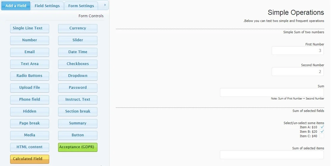 ایجاد فیلد جدید در افزونه Calculated Fields Form
