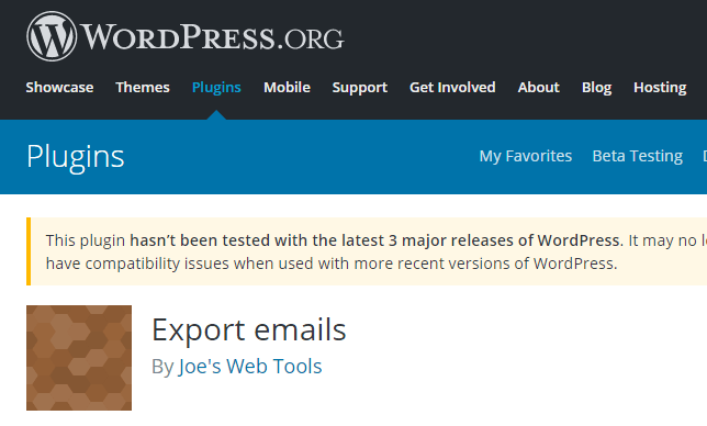 نصب افزونه Export emails
