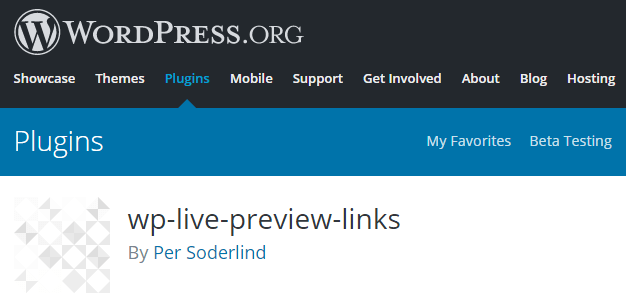 نصب افزونه wp-live-preview-links
