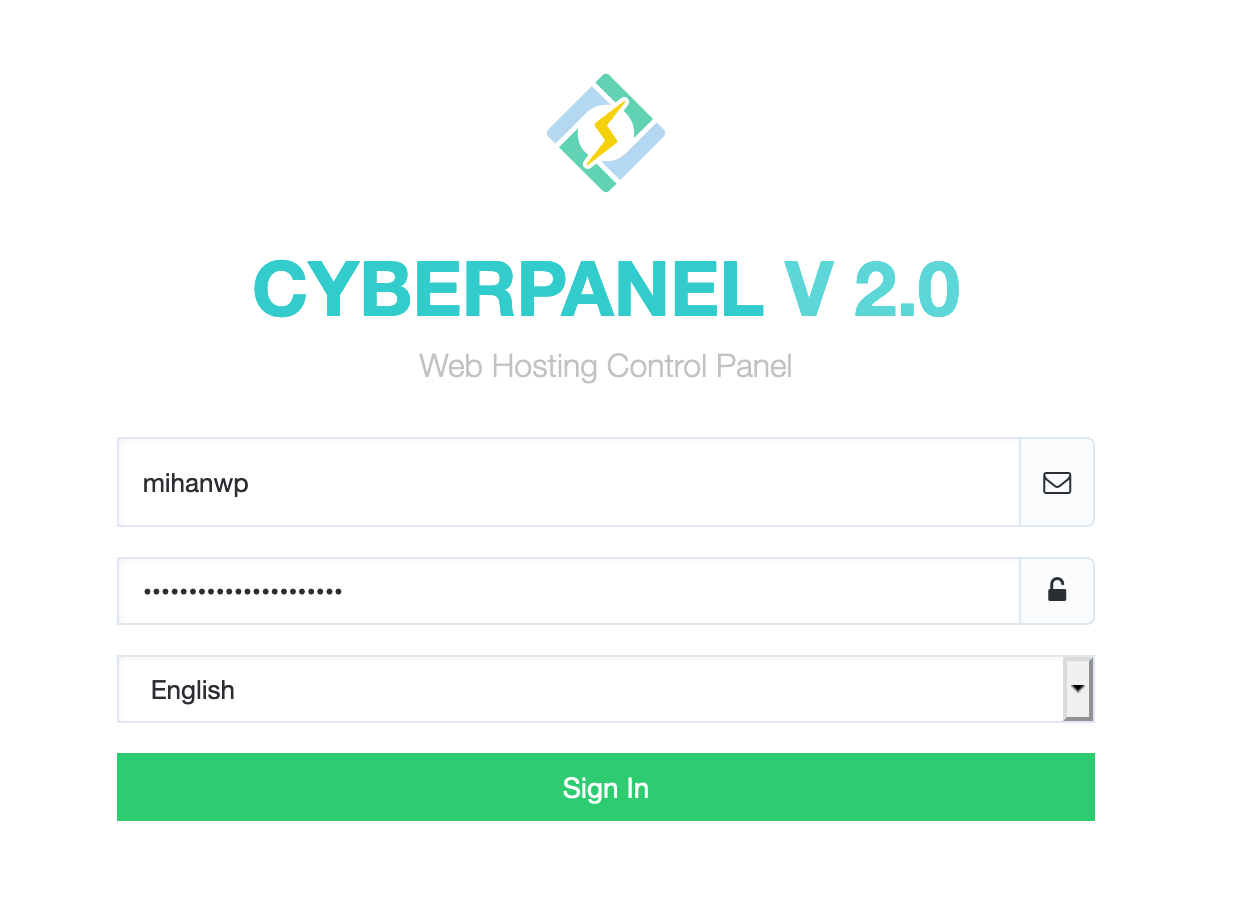 Login to Cyber ​​Panel