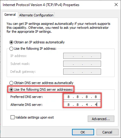 تغییر DNS