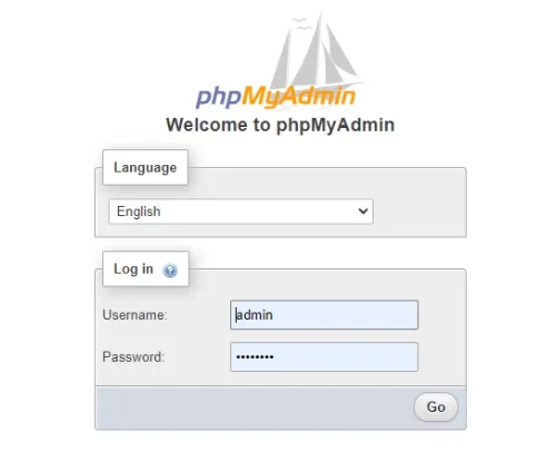 ورود به phpmyadmin