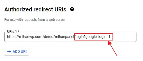 Authorized link for googleapi