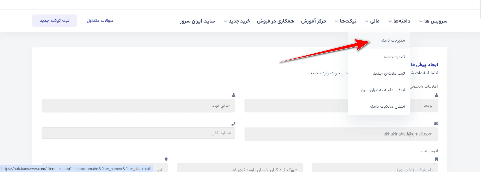 مدیریت دامنه