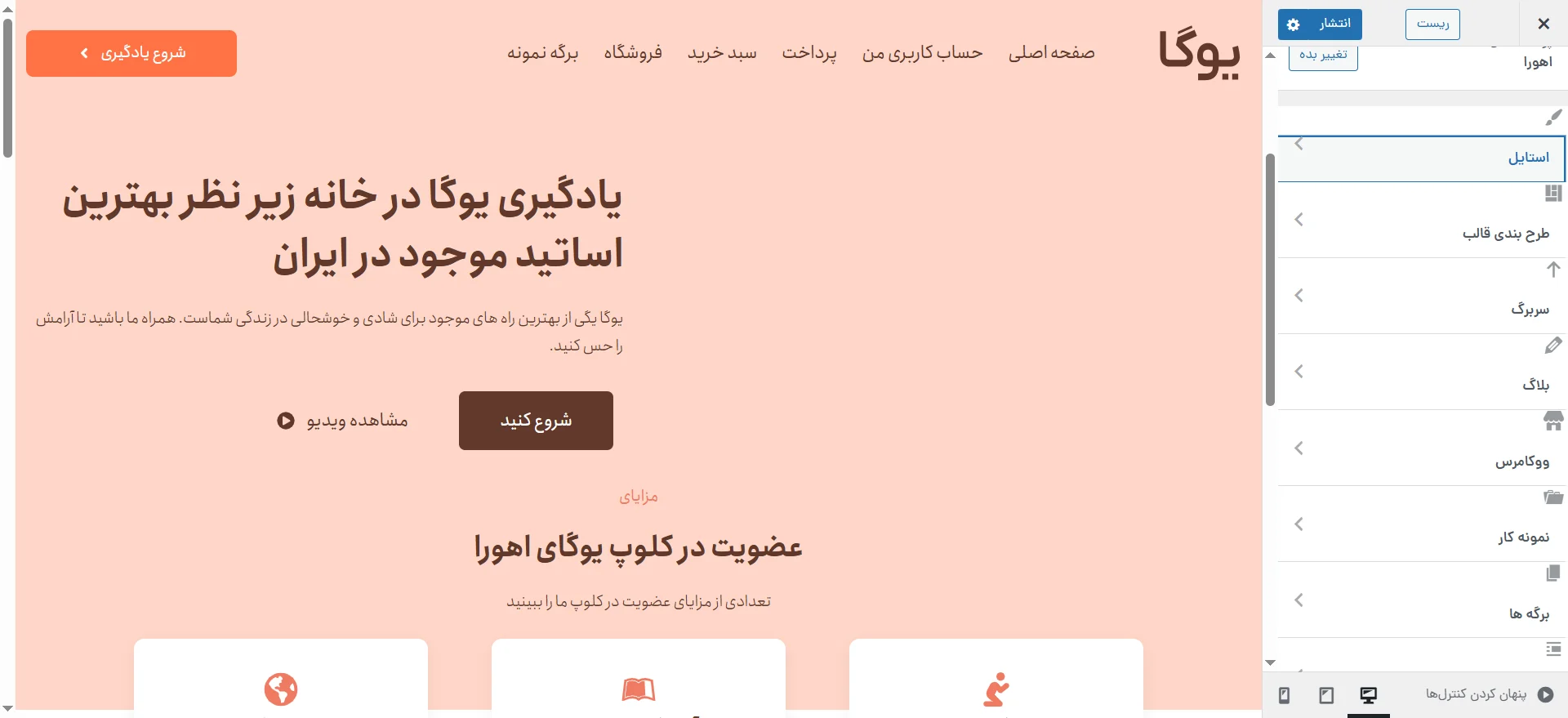 جلسه ۱۵: کار با بخش سفارشی سازی وردپرس customize wordpress theme2