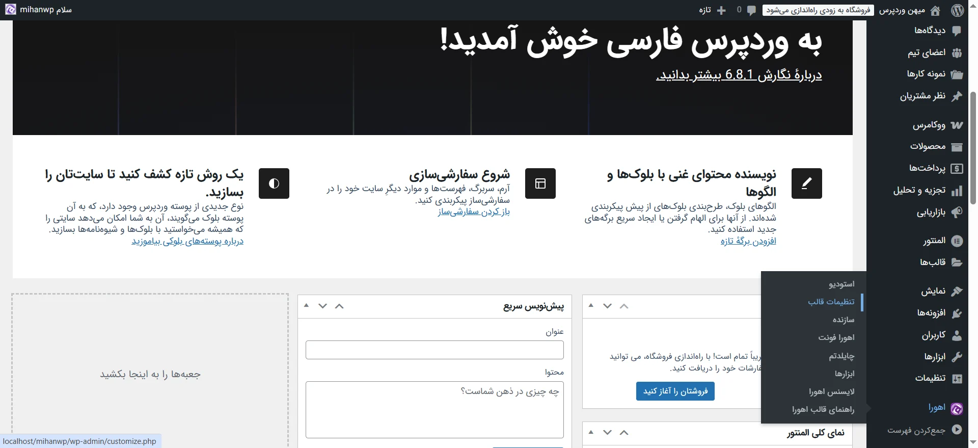 جلسه ۱۵: کار با بخش سفارشی سازی وردپرس customize wordpress theme3