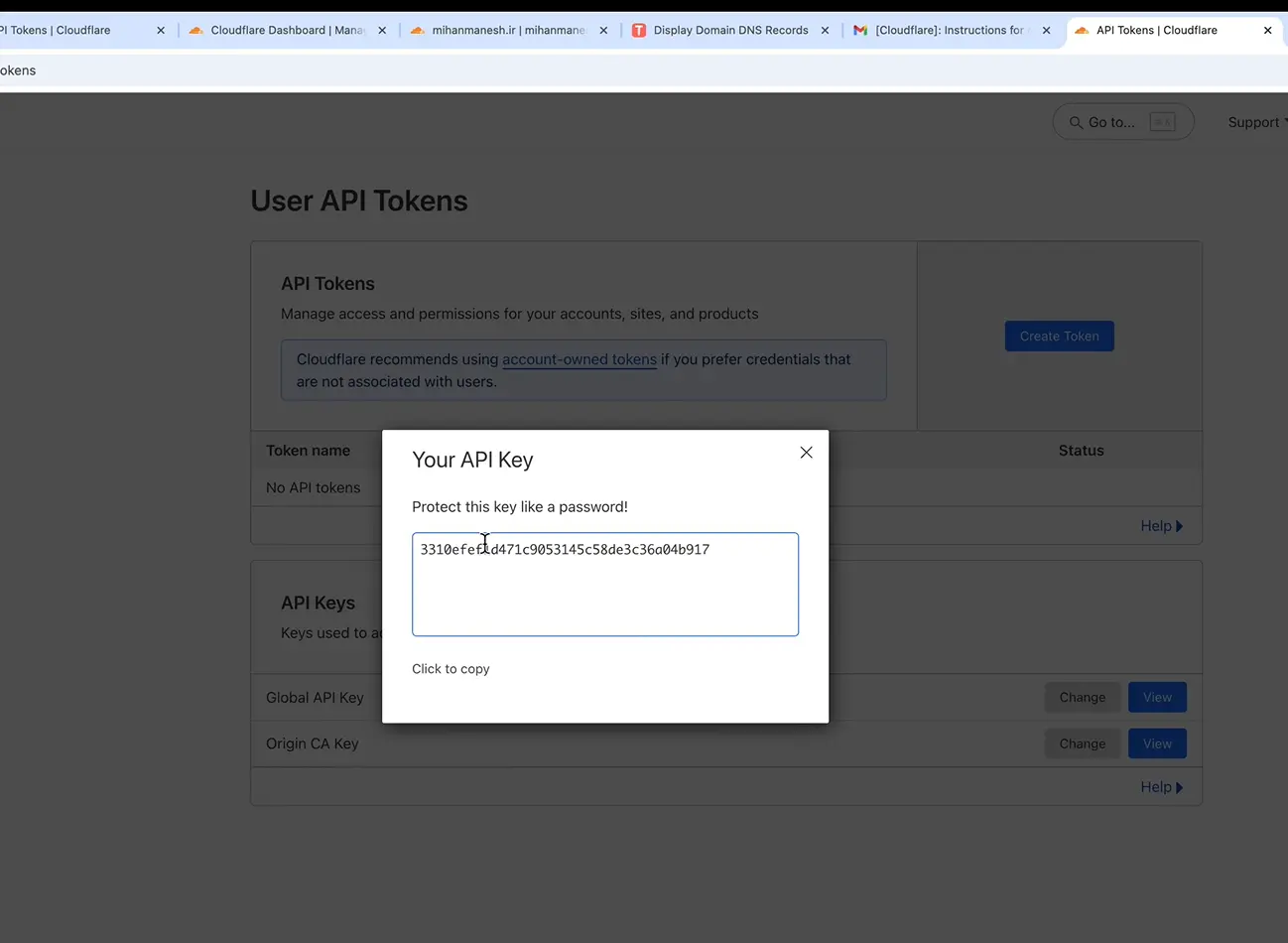 نصب Cloudflare روی سایت و انجام تنظیمات آن ساخت API Tokens