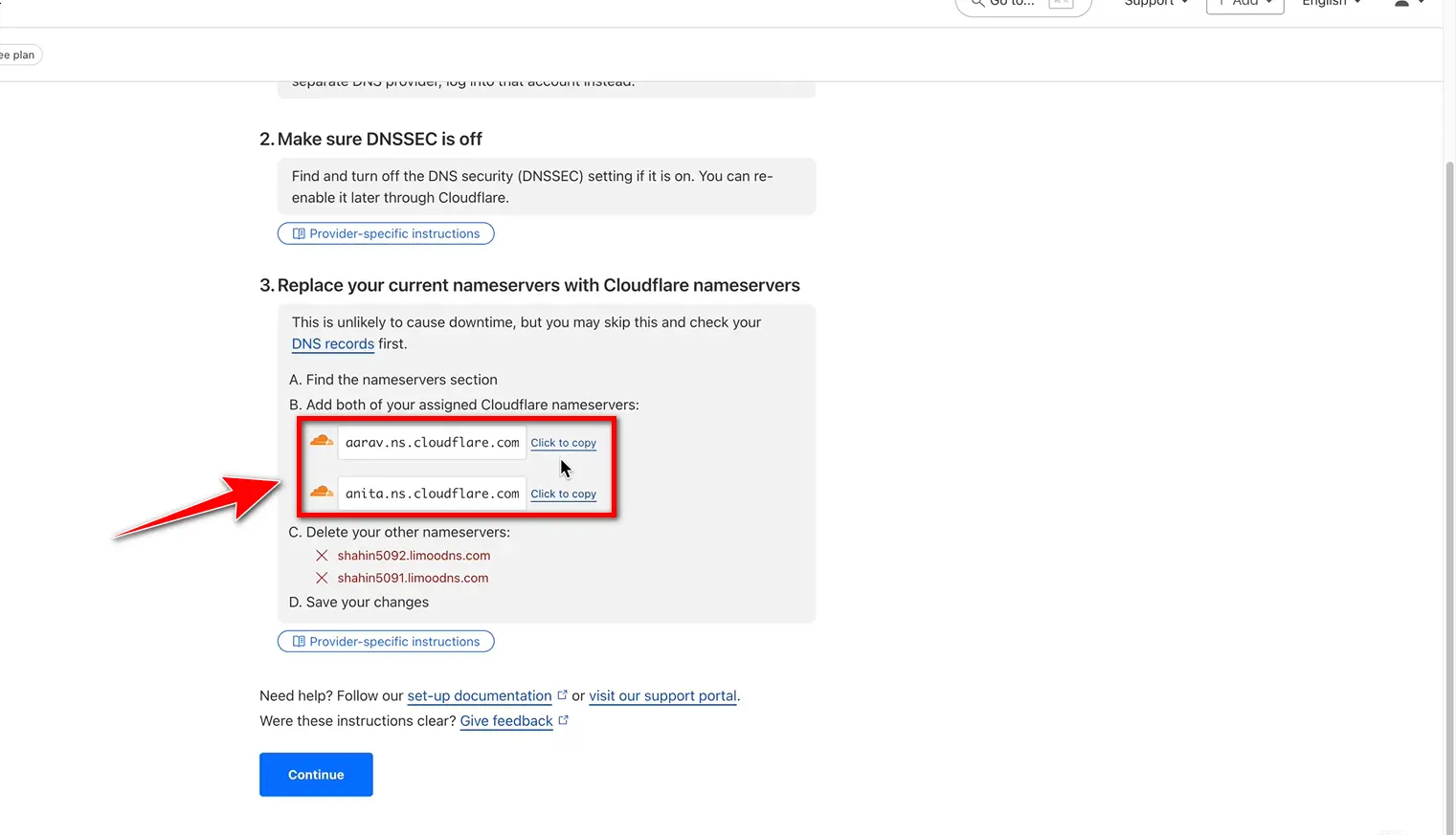 نصب Cloudflare روی سایت و انجام تنظیمات آن DNSهای کلودفلر