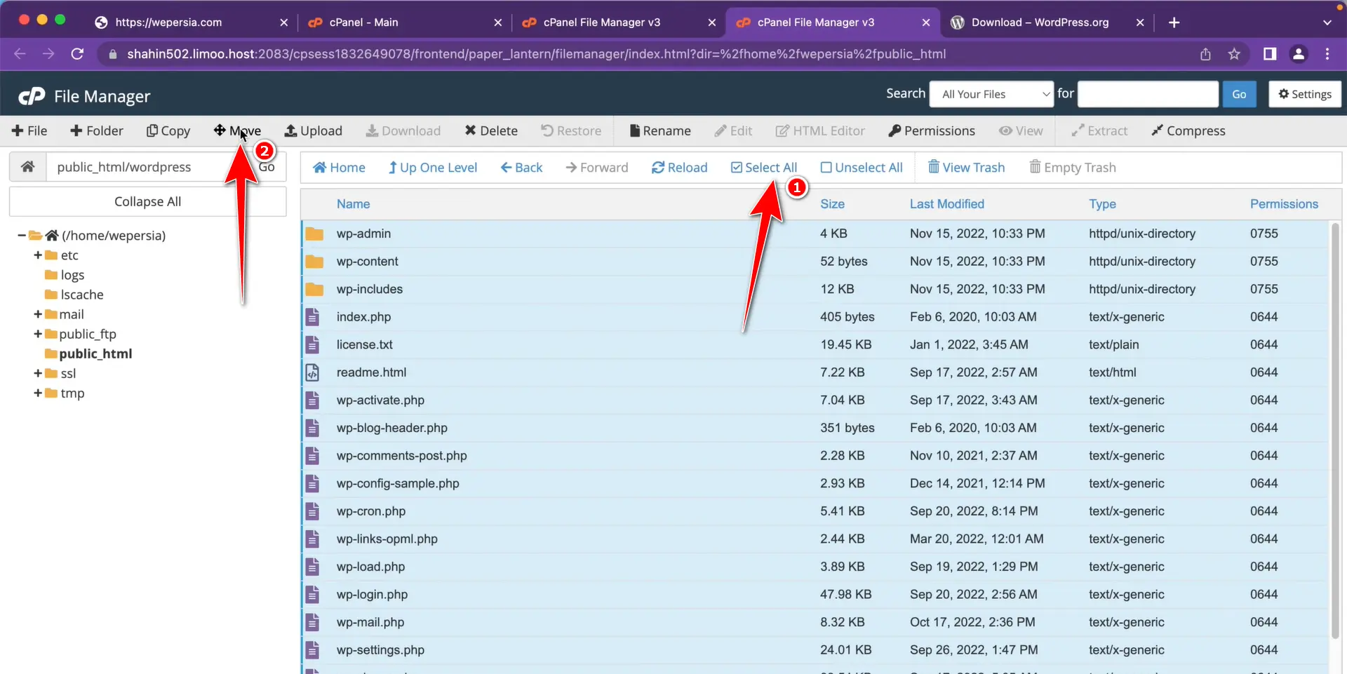 جلسه ۸: نصب وردپرس روی هاست سی پنل (CPanel) انتقال فایلهای وردپرس