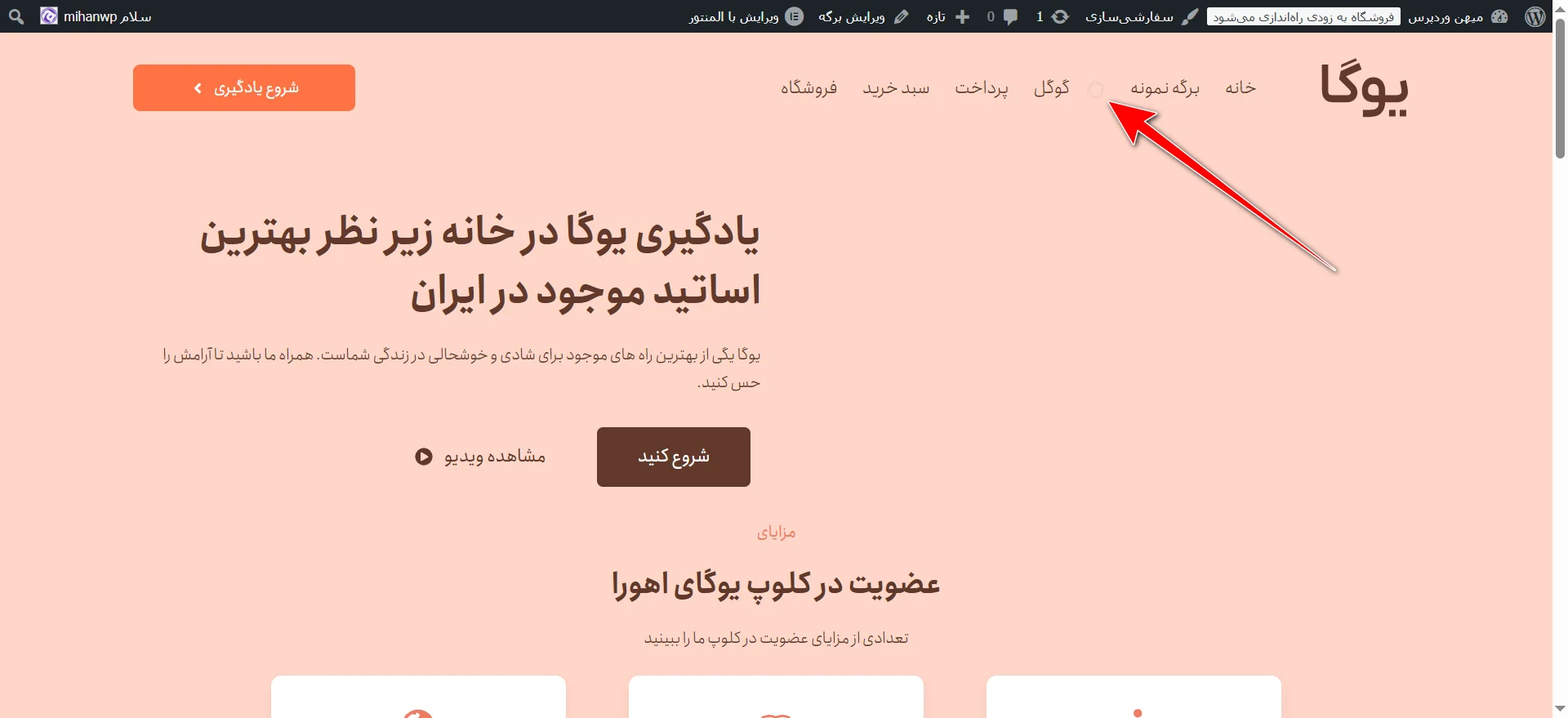 جلسه ۱۶: ساخت منو در وردپرس انتخاب آیکن برای گوگل