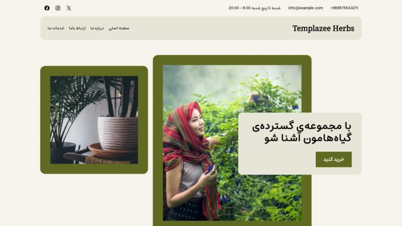 قالب وردپرس Templazee Herbs فارسی (چایلدتم)