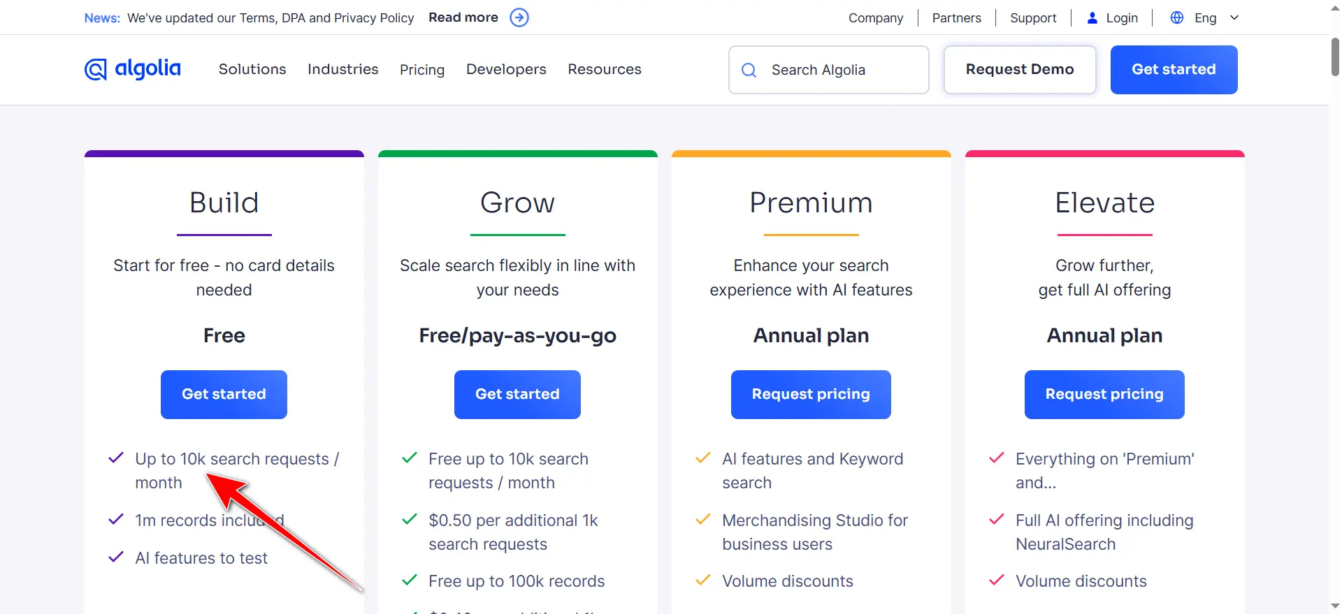 اشتراک Algolia 