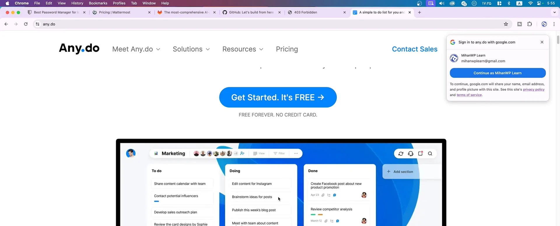 ۱۸ تا از ابزارهای ضروری مدیریت سایت Any.do