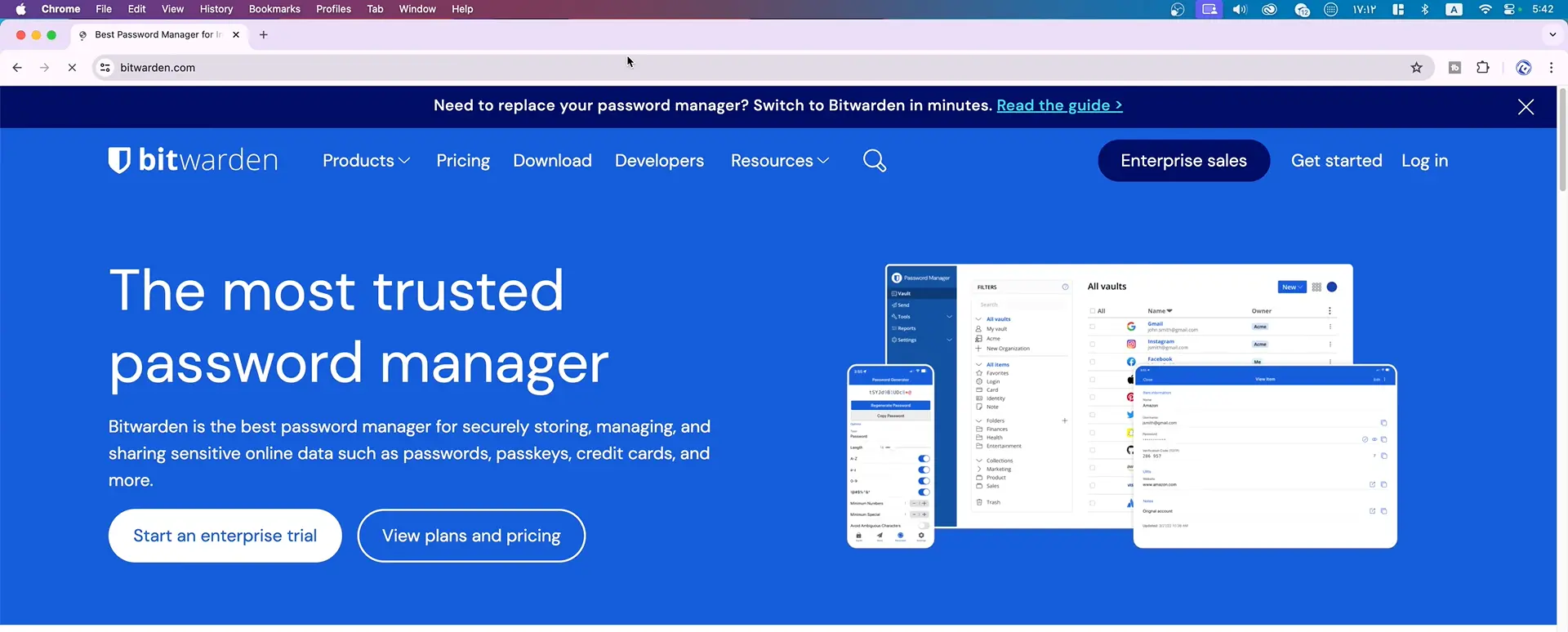 ۱۸ تا از ابزارهای ضروری مدیریت سایت Bitwarden