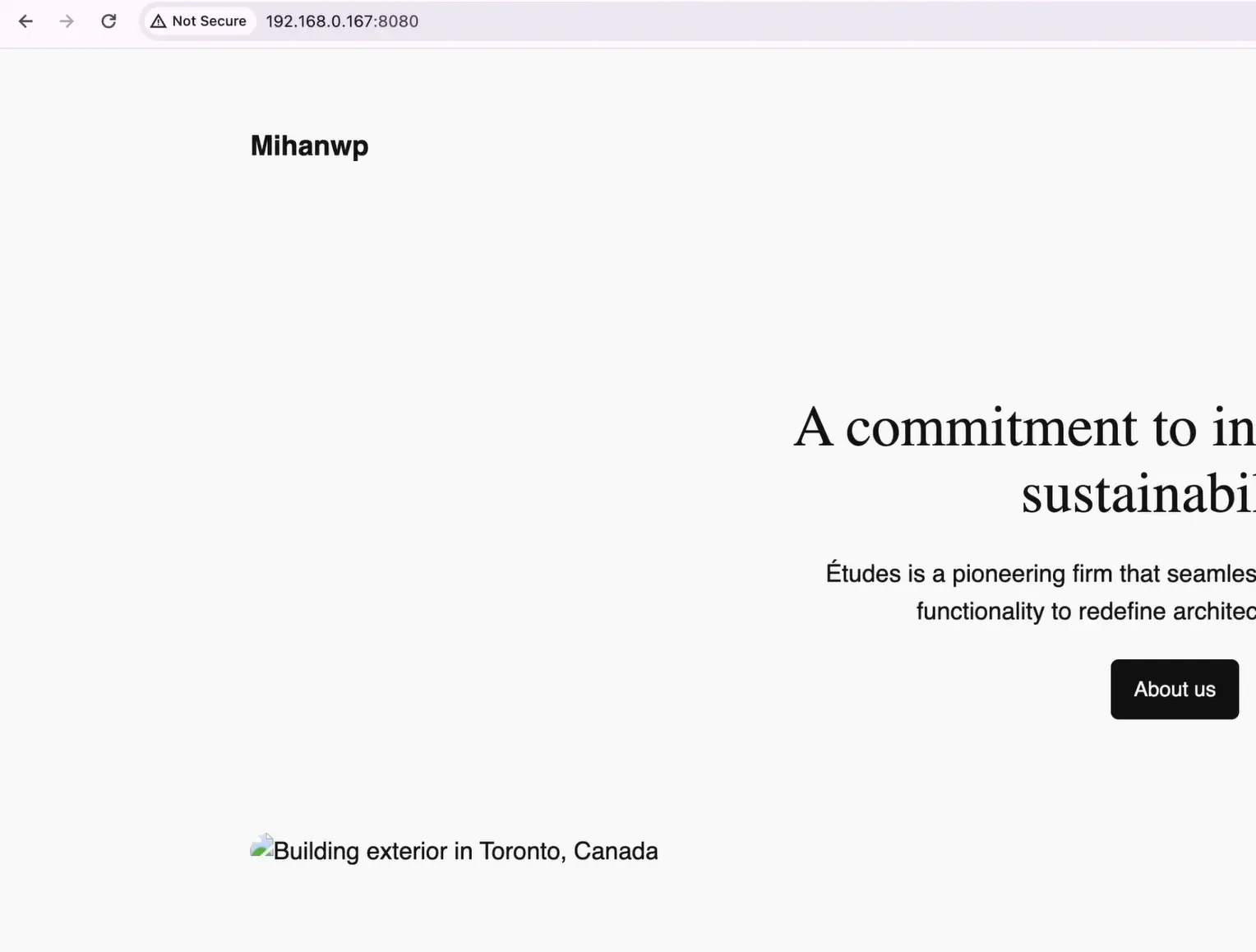 نصب وردپرس روی گوشی موبایل اندروید ظاهر سایت وردپرسی نصب شده