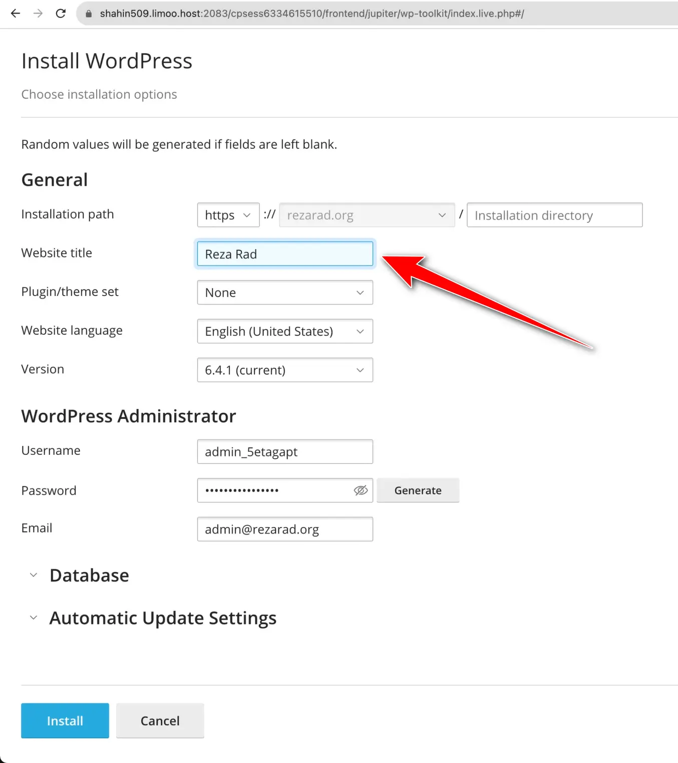 auto install wordpress5