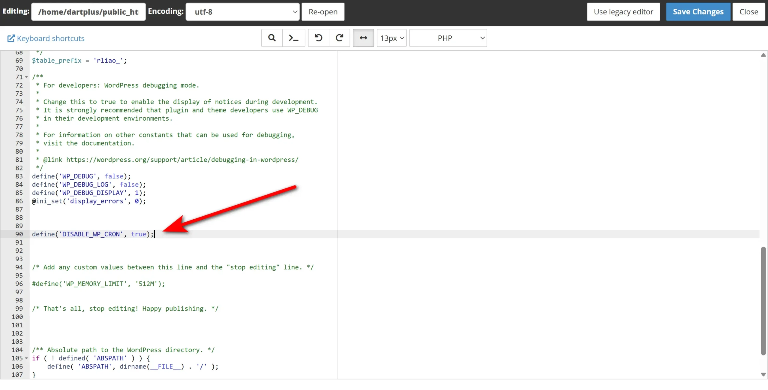 غیر فعال کردن Cron job وردپرس برای افزایش سرعت افزودن کد غیرفعالسازی WP_CRON