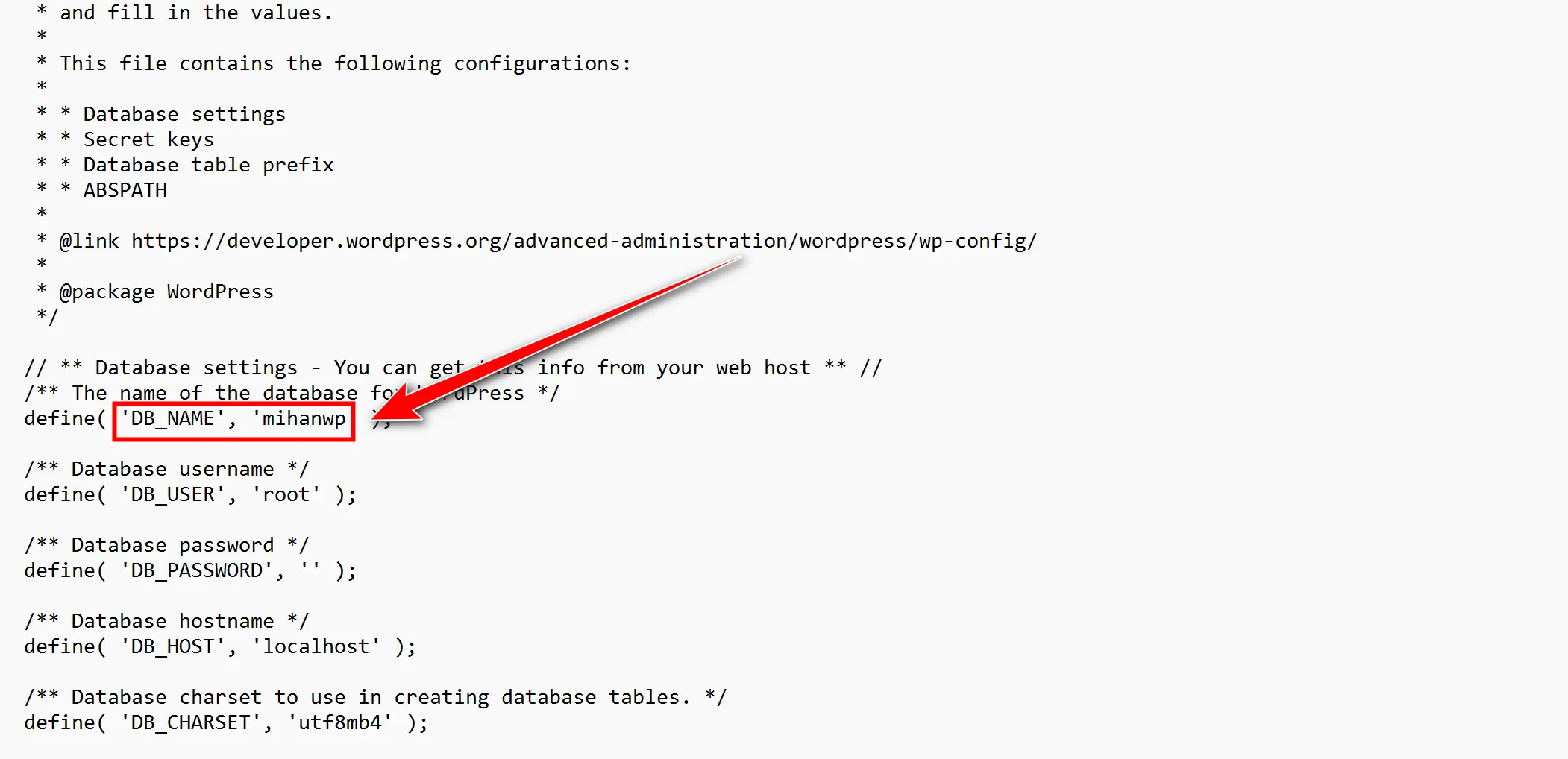 پیدا کردن نام دیتابیس