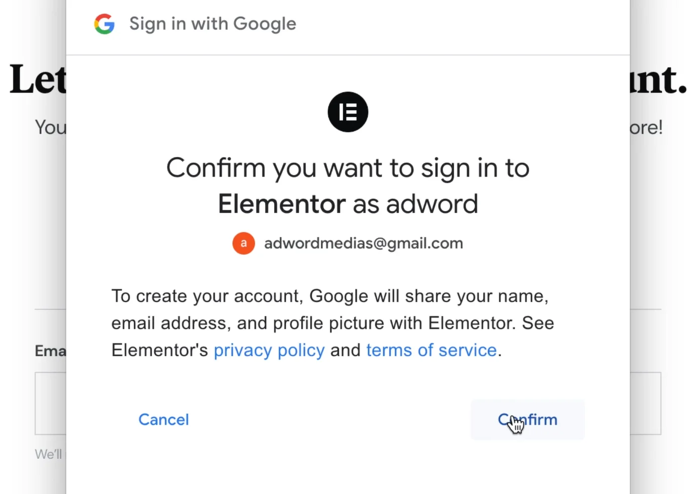 اتصال ایمیل به Elementor AI