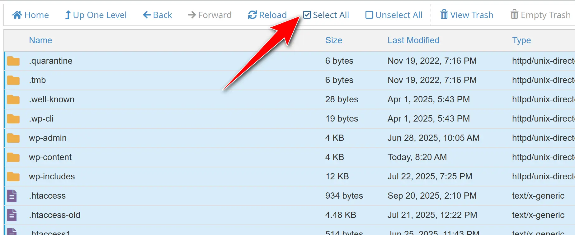 انتقال وردپرس به سایتی دیگر با دامنه جدید انتخاب همه
