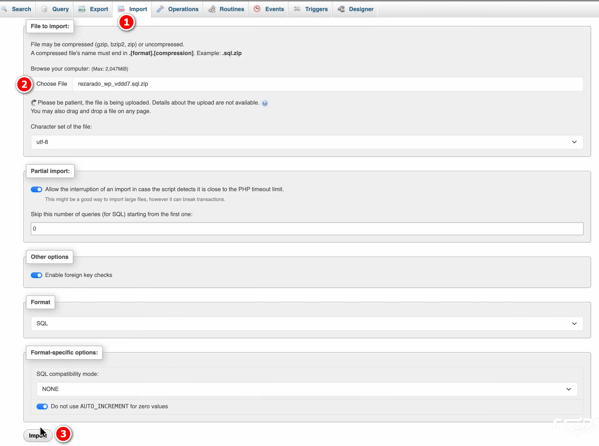 انتقال وردپرس به سایتی دیگر با دامنه جدید ایمپورت کردن دیتابیس