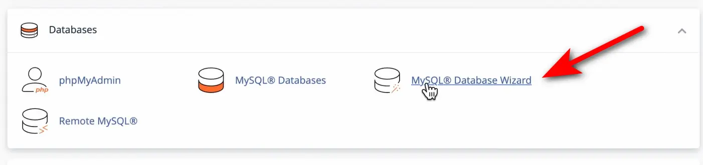 ساخت سایت با وردپرس در کمتر از ۲ ساعت بدون برنامه نویسی انتخاب MySQL Database Wizard