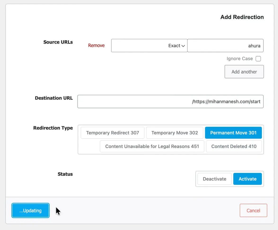 ذخیره ریدایرکت