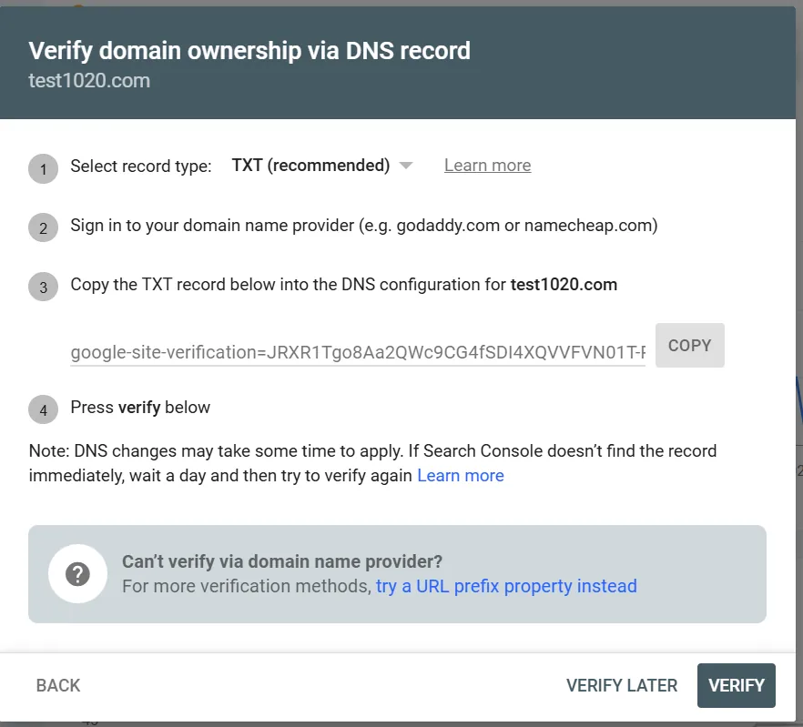 گوگل سرچ کنسول چیست؟ چرا باید از Search Console استفاده کنیم مرحله تایید مالکیت verification