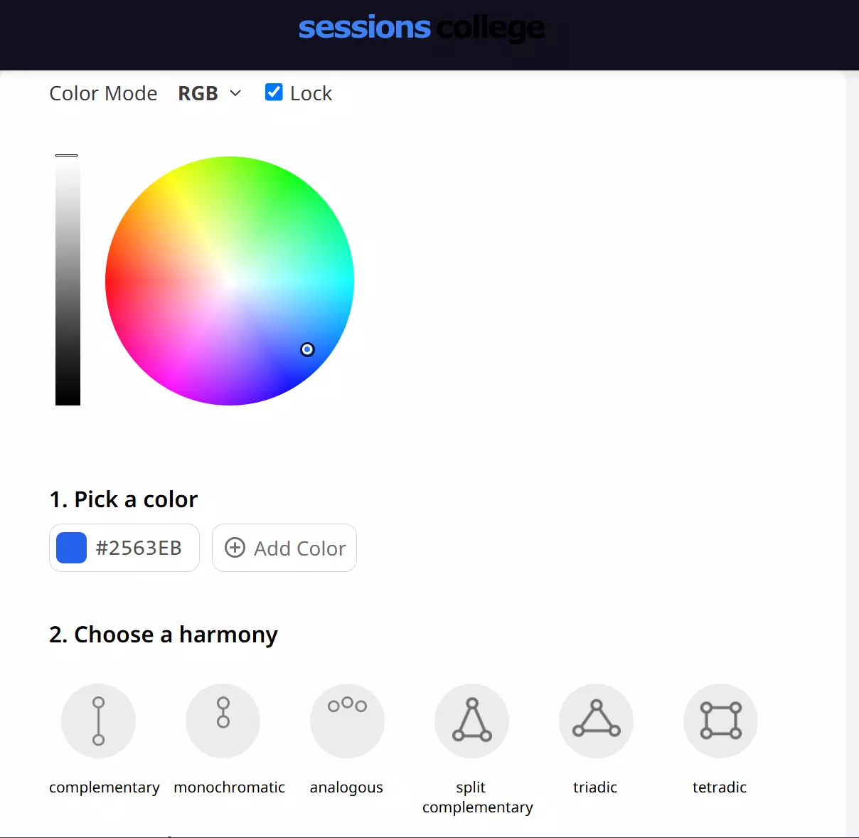 Color Wheel Calculator