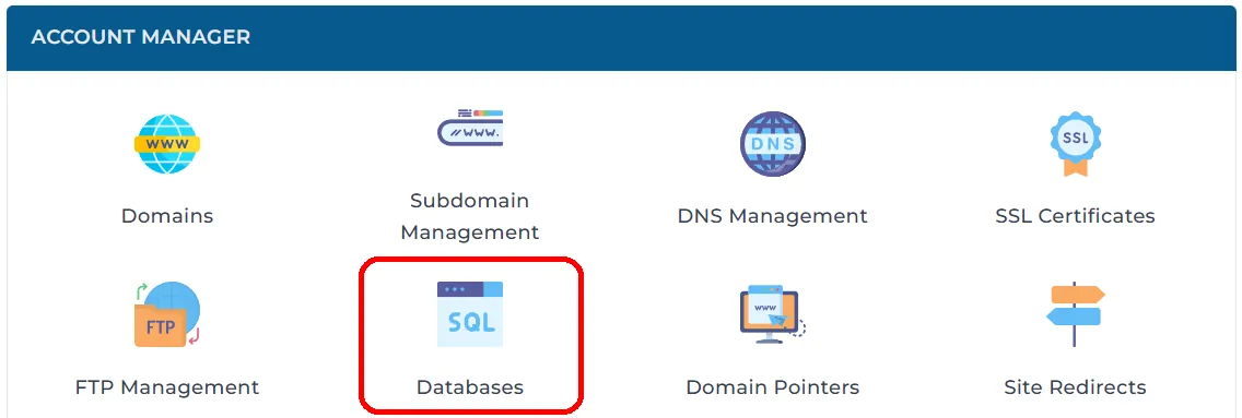بخش Databases