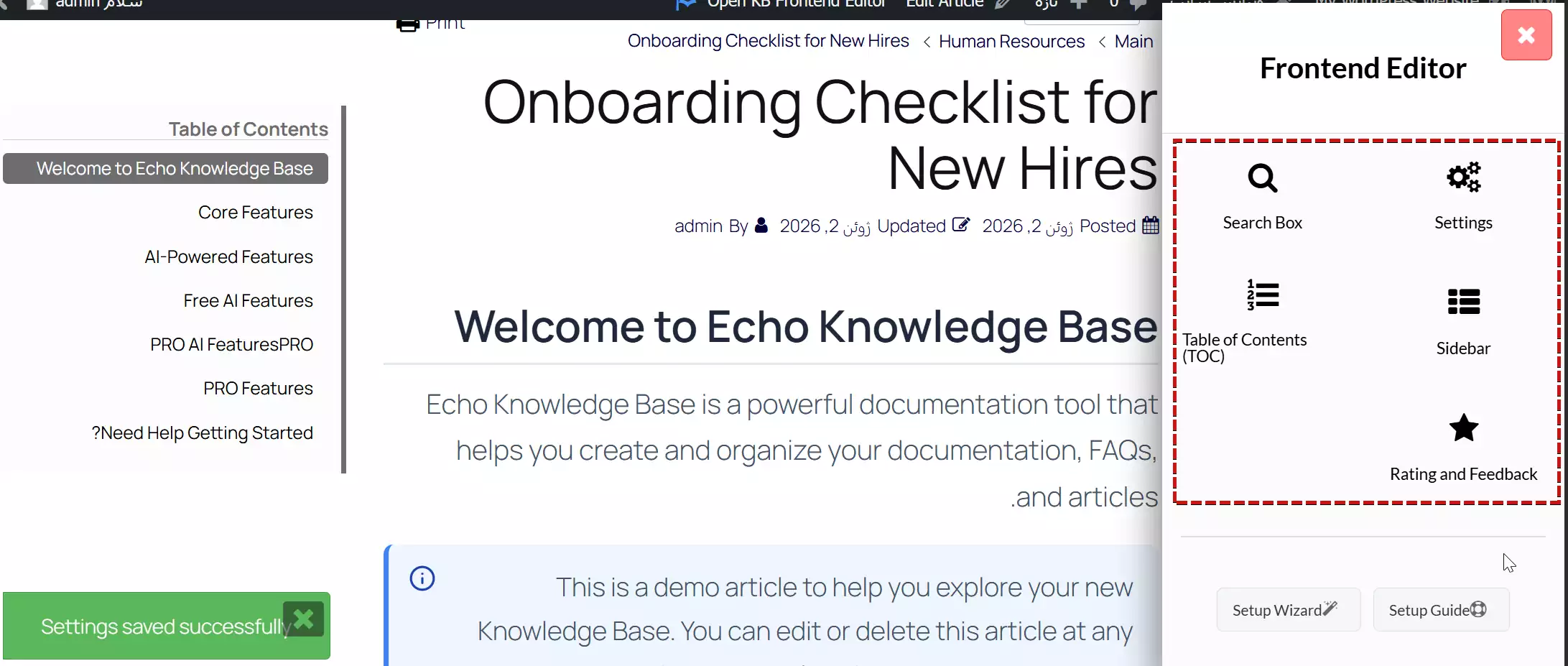 ساخت دانشنامه در وردپرس با این ۵ افزونه کاربردی ادیتور افزونه Echo Knowledge Base