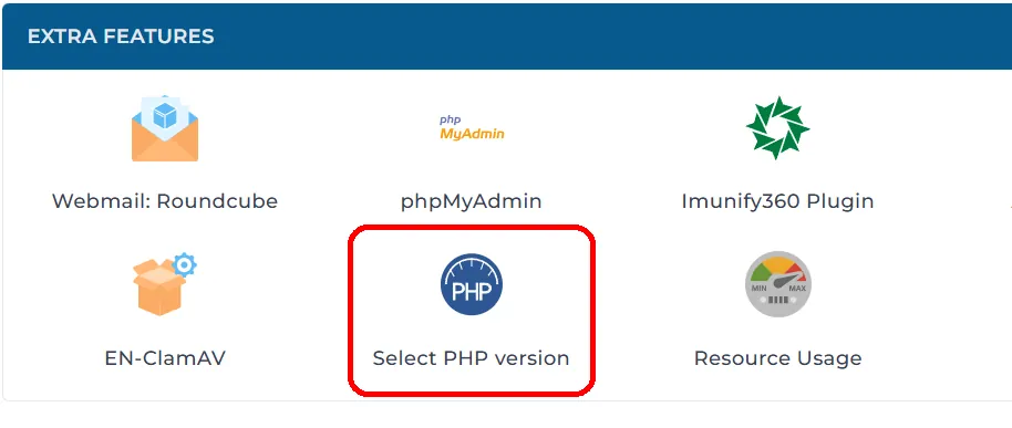 Select PHP Version