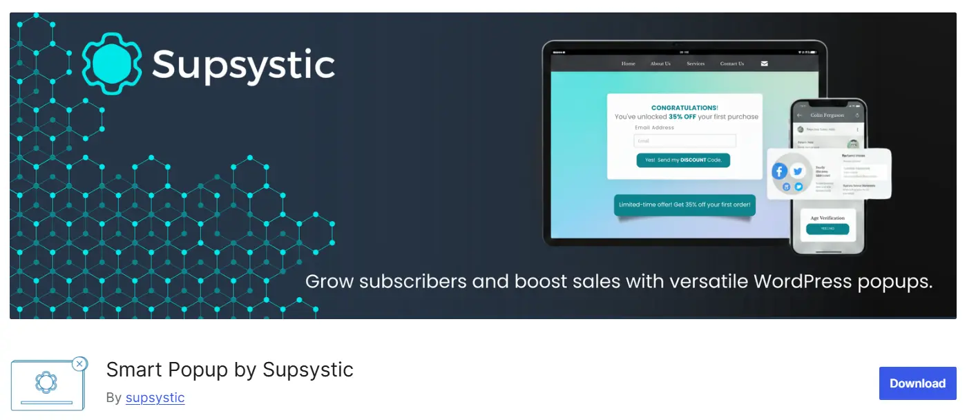 افزونه Smart Popup Builder by Supsystic